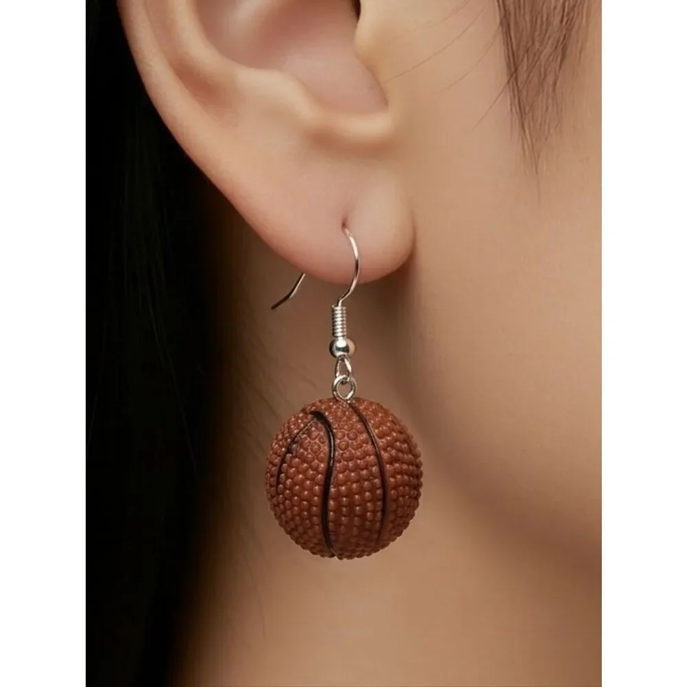 Basketball Earrings Ball Sports Mom Sister Team Jewelry NBA Fan Women's Jewelry